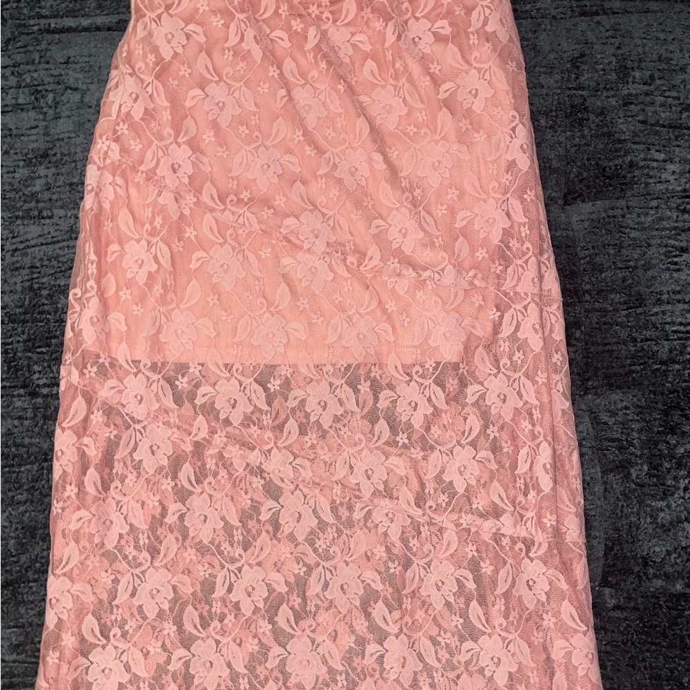 Pink Lace Skirt